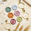 Wax Seal Metal Mold Holder Wax Seal Stamp Rings Metal Sealing  Round Flower Heart Wedding Shape for Card Making Supplies SB037