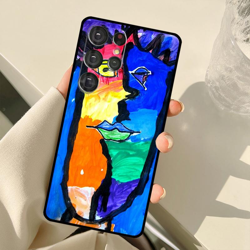 Picasso Abstract Art Painting For Samsung Galaxy S23 S22 Ultra S21 S20 FE S8 S9 S10 Note 10 Plus Note 20 Ultra Phone Case