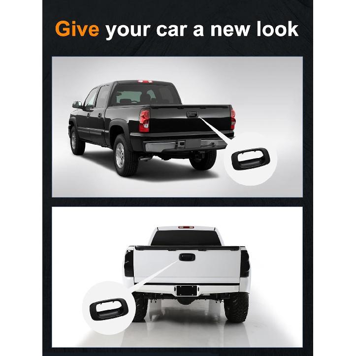 Avsty Tailgate Handle Bezel For Chevy Silverado GMC Sierra 1500 2500 3500 1999 2000 2001 2002 2003 2004 2005 2006 2007 Chevrolet Tail Gate House