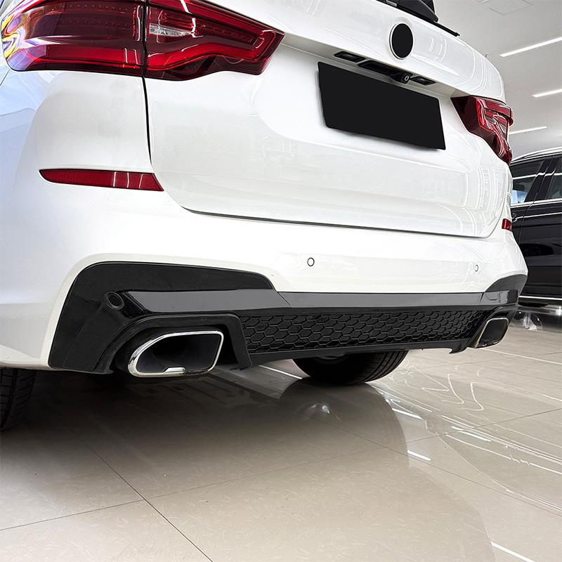For BMW X3 G01 M Sport 2018-2026 X3M Styke High Quality ABS Car Rear Bumper Lip Spoiler Glossy Black Carbon Fiber Look Body Kit