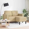 VidaXL 2-seater Sofa with L-shaped Chaise Lounge Grey-green 125 Cm Linen, 2-seater Bedroom Sofa, Loveseat, Two-seater Sofa 4107080