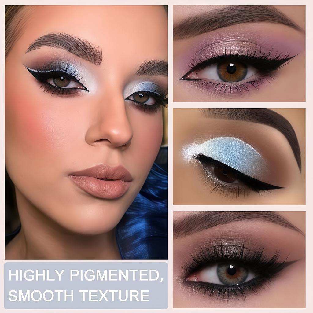 9-Color Eyeshadow Palette  Matte & Shimmer Eyeshadows with Light Purple To Dark Brown Tones, High Mixable Shades for Everyday  Makeup Looks