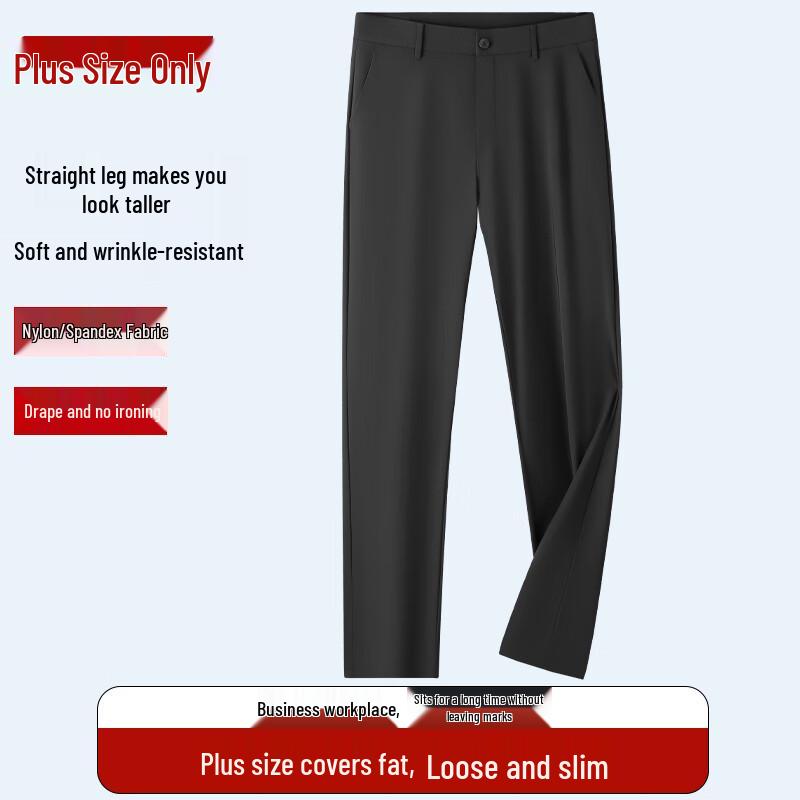 

Dibinze Men s Plus Size Wrinkle-Resistant Straight-Leg Casual Pants 52