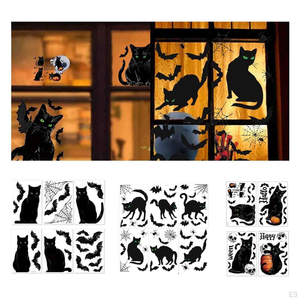 Halloween Window Clings Decals Decoration Stickers for Kids Room