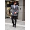 Men's Casual Cut Windproof Buttoned Long Black Cuff Coat