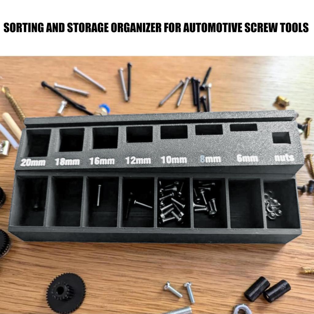 Easy Access Sorter Tray Car Bolt Screw Organizer Feature Robust ABS Construction For Vehicles Hardware Nuts Sorter