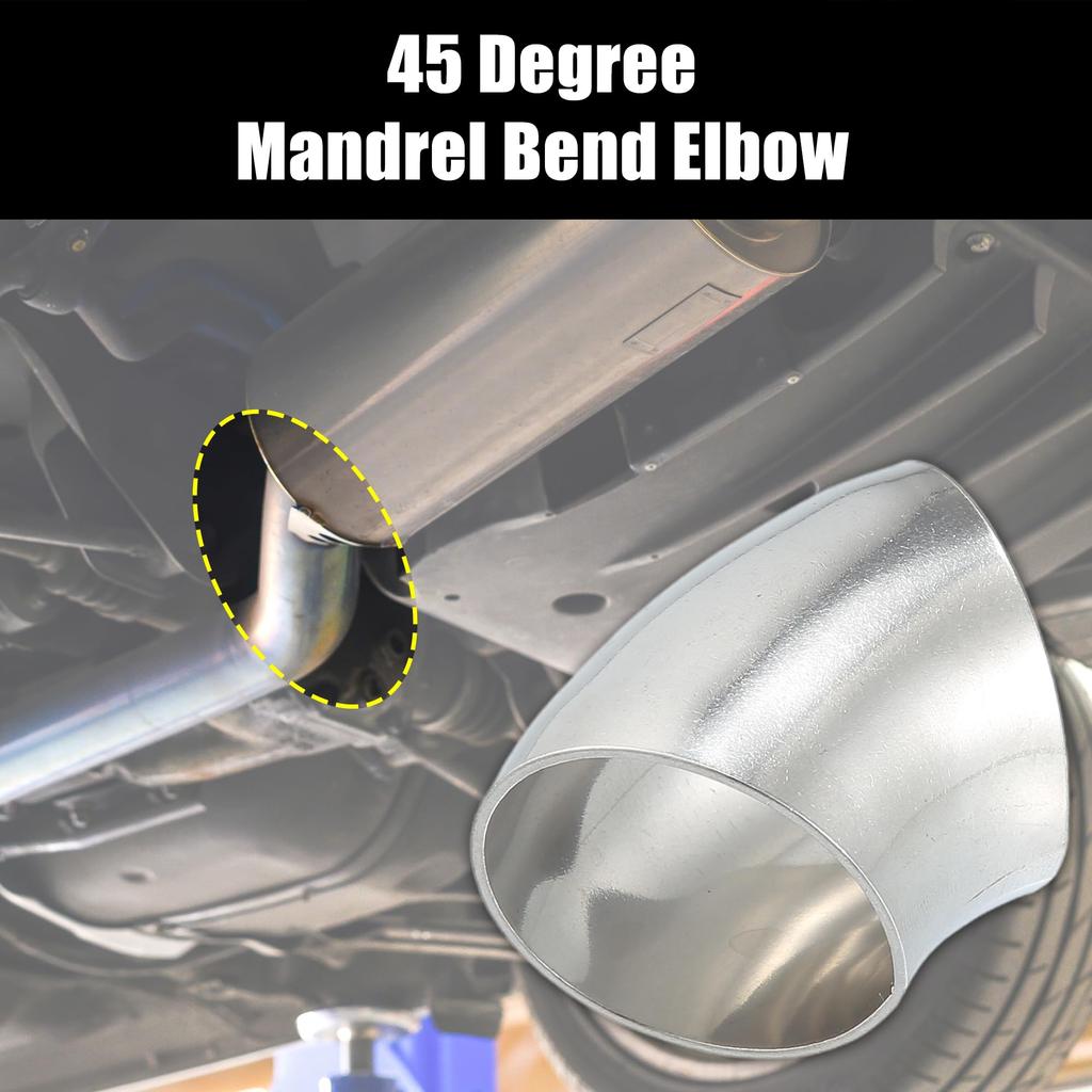 X AUTOHAUX Mandrel Bend Exhaust Elbow Pipe SS304 Stainless Steel