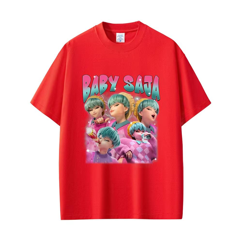 Kpop Demon Hunters Graphic Tshirt Tops Kawaii Cute Saja Boys Print EdT-shirts Men Women Cartoon Fashion Trend T Shirt Streetwear