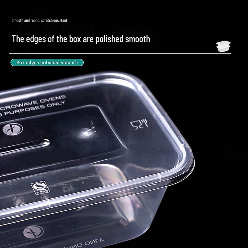 Disposable Rectangular Food Containers with Lids