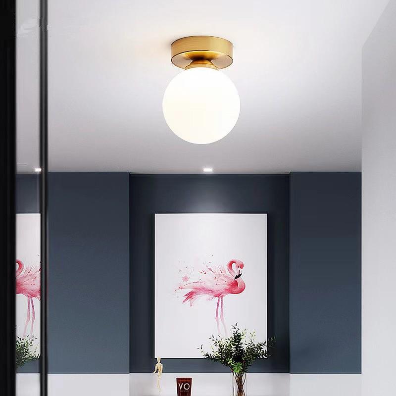 Modern Simple Porch Light Stair Hallway Light Ball Glass Modern Balcony Ceiling Light Led Lights for Room  Lamps for Living Room