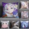 F-Frieren Beyond Journey's End Square Double-Sided printed Pillow Case Bedroom Bedside Pillow Sofa Cushion Cover