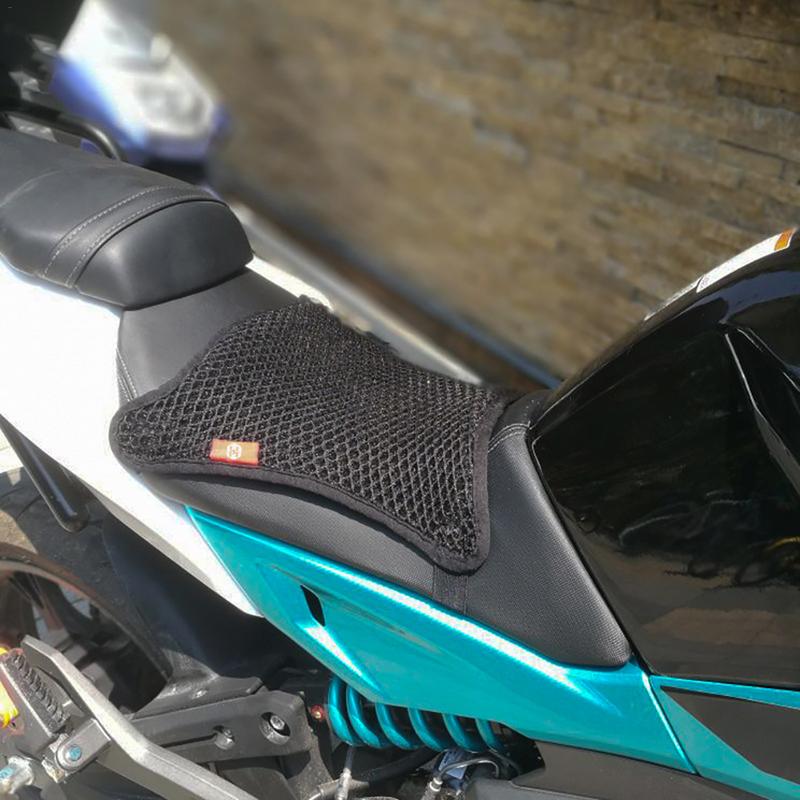 Motorcycle Summer Cooling Seat Cover Non-slip Double-layer Seat Mesh 3D Honeycomb Air Mesh Seat Cushion Motorcycle Accessories