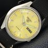 AUTOMATIC VINTAGE SEIKO 5 JAPAN 7S26A MENS GOLDEN COLOR DIAL WATCH A701383-5 R206a-a701383