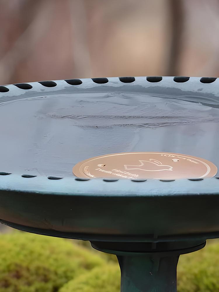 Copper Disk for Bird Bath Bird Bath Cleaner Feeder Accessories Triple-Point Support Purifier Disc for Water Bowl All-Season