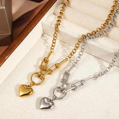 Vintage nerezová ocel přívěsek ve tvaru srdce náhrdelník náramek pro ženy choker náhrdelník neblednoucí doplňky