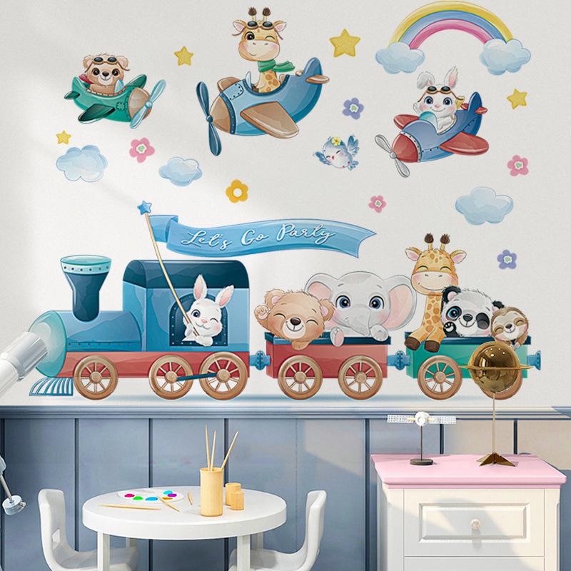 Adesivi Da Parete Rimovibili Orso, Luna E Stelle – Decorazione Cameretta Bambini 30x80cm