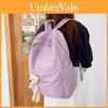 Stylish Black Purple Pink Blue Canvas Backpack For High School College Students With Large Capacity