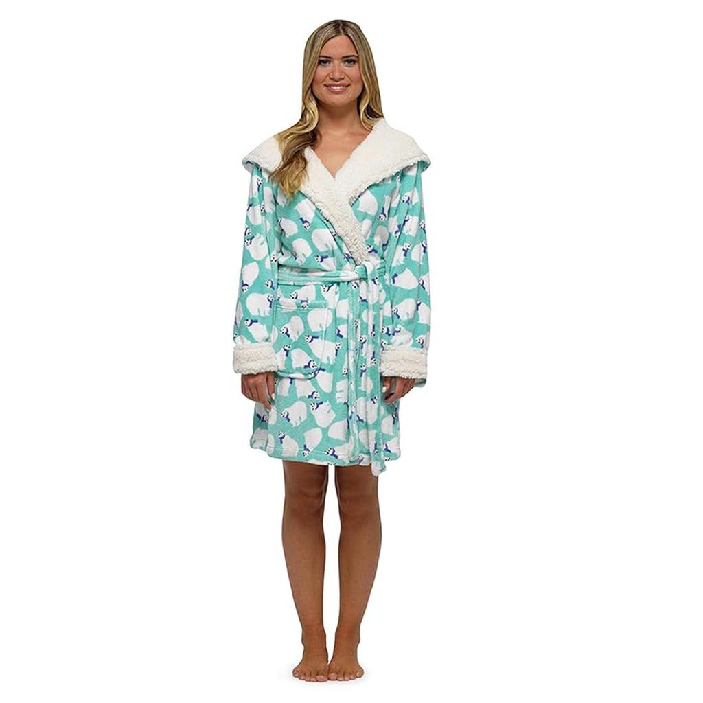 Keanu Womens/Ladies Polar Bear Fleece Dressing Gown