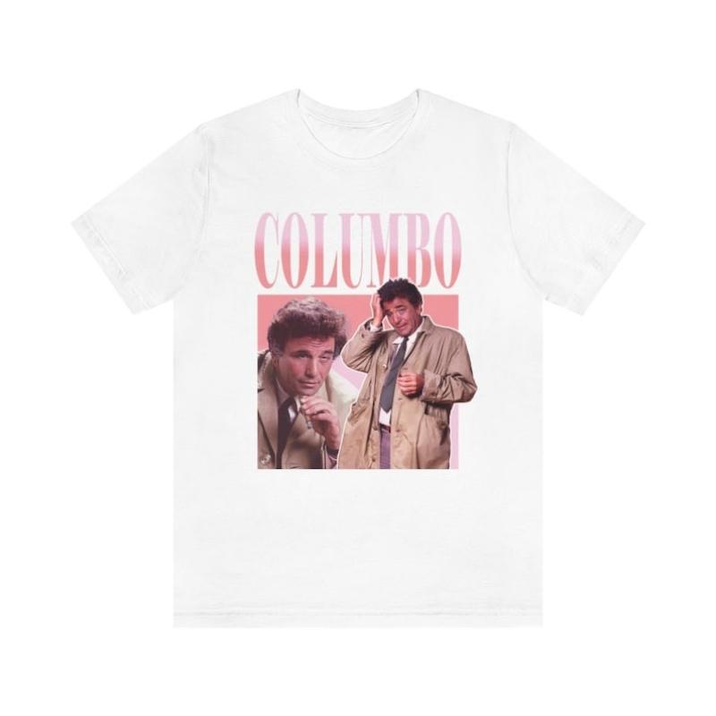 Columbo Fan Retro 90s Vintage Bootleg Rap Meme Holiday Fashion Valentines Day Printed TShirt Tops Gift Summer Shortsleev