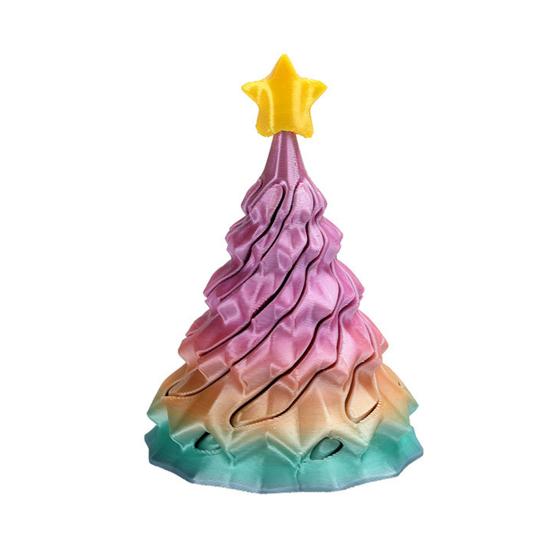 3D Printed Spiral Christmas Tree Toy Impossible Passthrough Sculpture Vortex Thread Illusion Stress Relief Kids Adults Mini Spiral Cone Fidget Toy
