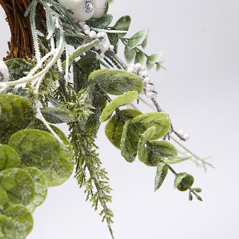 45Cm Christmas Wreath Artificial Simulation Flower Christmas Decorations Easter Wall Door Wall Hanging White Nordic