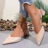 Women's Shoes Temperament Pointed Tip Single Shoes Fashion Shallow Mouth Low-heel Sandals Non-slip Flat Sandals Zapatos De Mujer