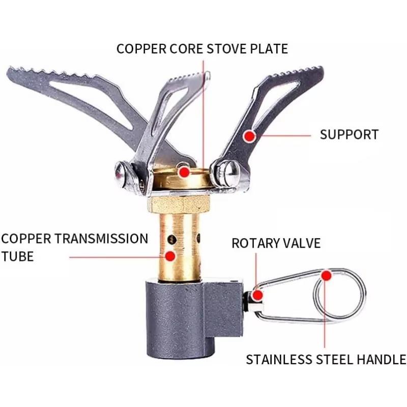 1 Piece Camping Stove Integrated Folding Stove Mini Stove Camping Outdoor Survival Kit Portable Pocket Stove Camping Picnic