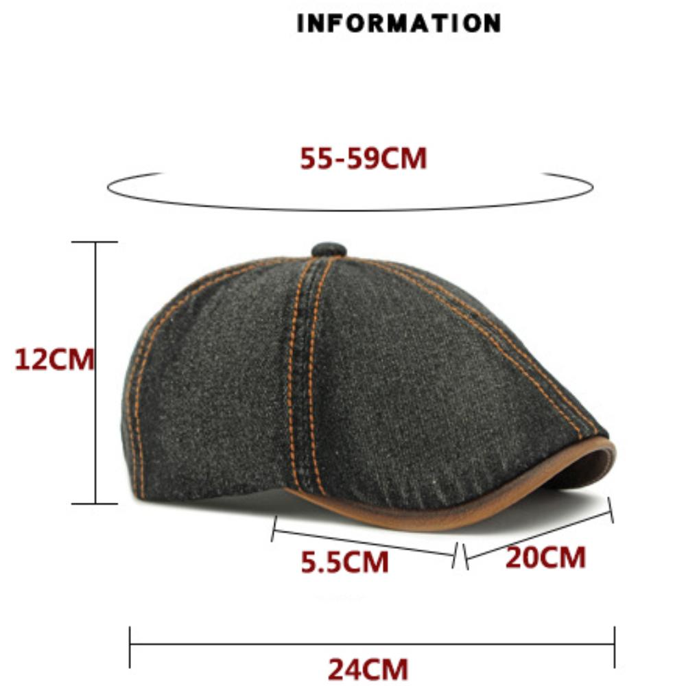 HT4735 Berets for Men Women Vintage Artist Painter Octagonal Beret Hat 6 Panels Denim Ivy Flat Cap Male Female Spring Beret Cap