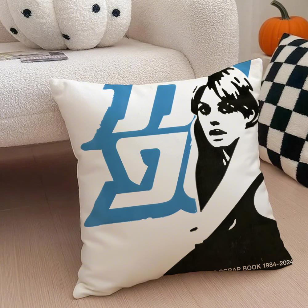 Apanese Fashion Brand H-Hysteric Glamour Cushion Cover Throw Pillow Cover Hidden Button Durable Polyester Chair Cushion