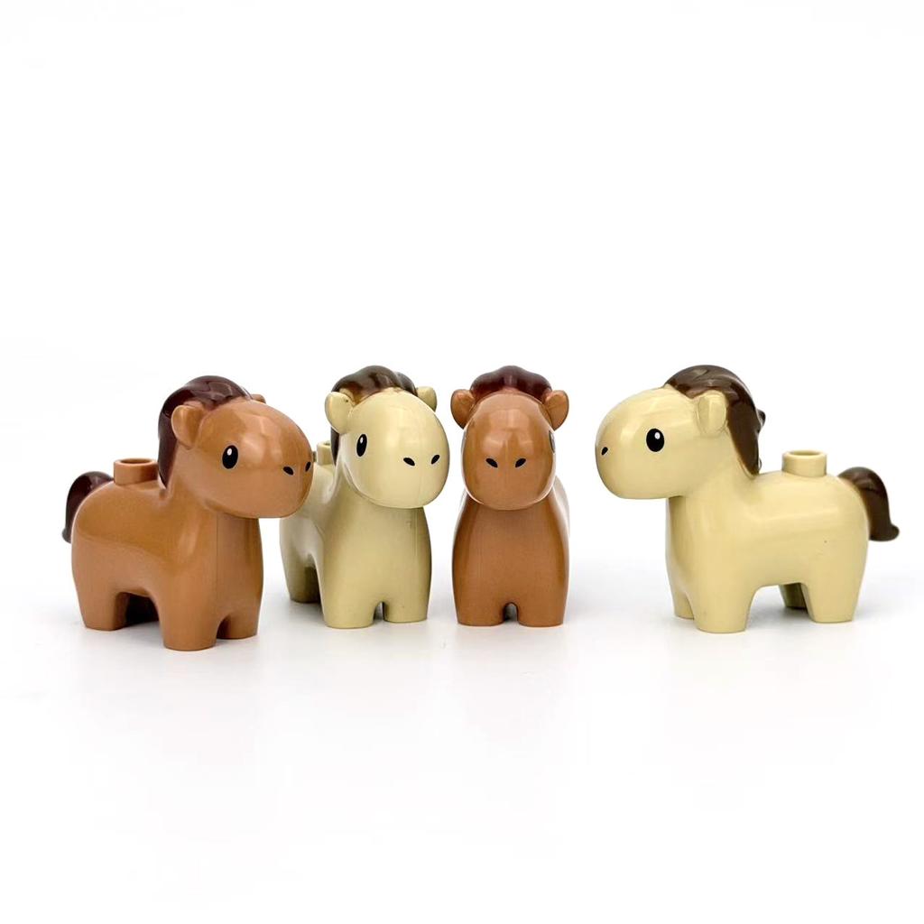 Afrikanische Wildtiere Bausteine Set Löwe Elefant Kamel Hirsch Wolf Giraffe Spielzeugmodell für Kinder Kreatives Kindergeschenk Stein S041