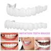 1 Pair Teeth Veneers Men Women Brightening Dentures Temporary False Teeth Cover Instant Imitation Braces For Confidence Smile