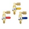 3Pcs Air Conditioner Ball Valve,AC Refrigerant 1/4inch SAE 90 Degree Shut-Off Valves for HVAC R134A R12 R22 R502 Charging Hoses