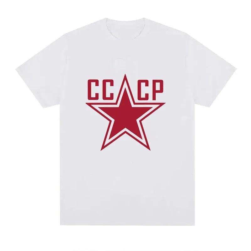 CCCP Russian T-Shirt Men Women Plus Size Fashion Oversized Breathable O-Neck Casual Streetwear Harajuku Summer Unisex Tees