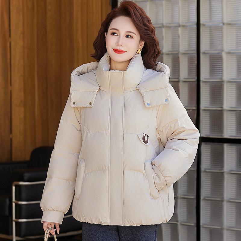 

Women s 2025 Winter Fashion Down Jacket - Warm, Thickened, White Duck Down for Middle-Aged & Elderly XL up to 115 jin слонова кістка