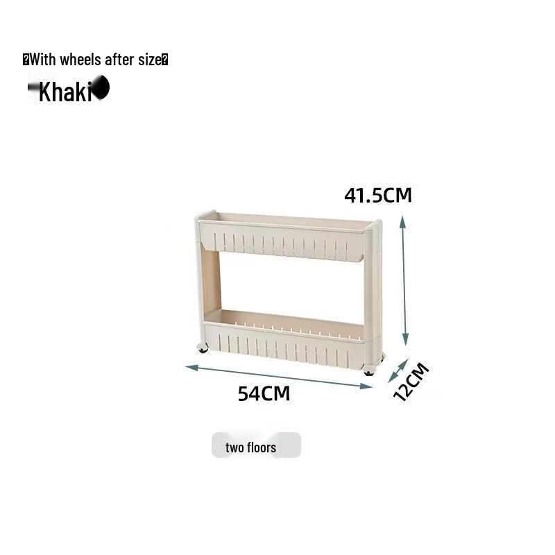 Multi-Layer Mobile Storage Rack for Dorms and Bathrooms