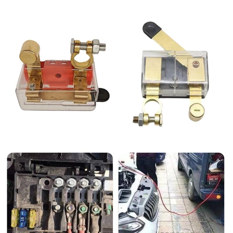 Dustproof Top Post Negative Terminals Battery Disconnect Switch 12V/24V 250A Power Isolator for Marine Cars Boats ATVs