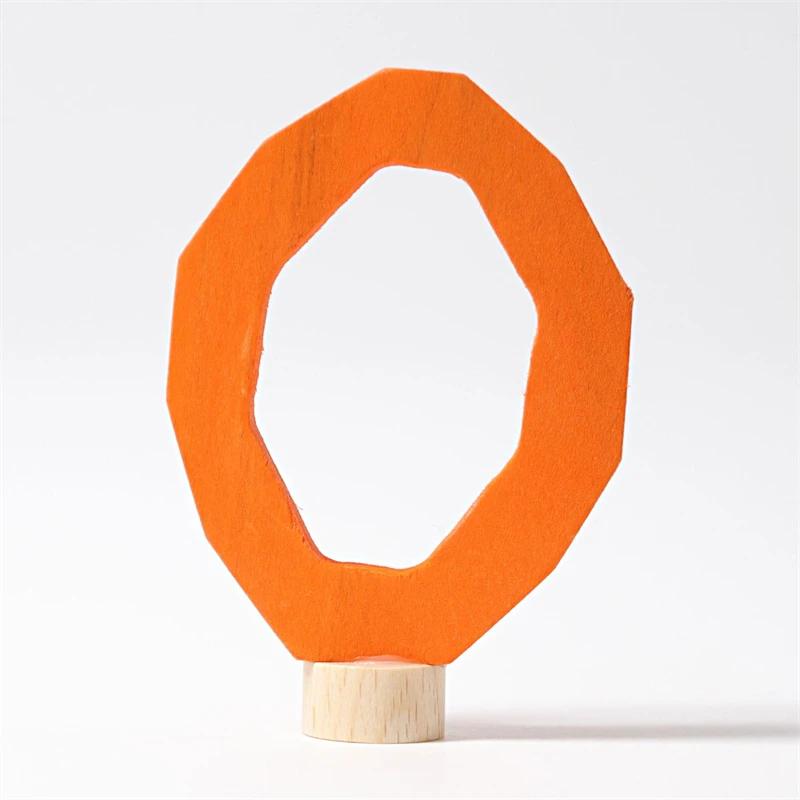 Rainbow Number Celebration Ring Figures Waldorf Wooden Birthday Ring Ornaments Candle Holder Decorations Toys for Children Gift