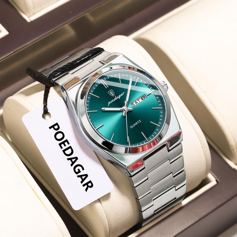 New Top Brand New Ultra-thin Men's Watch Waterproof Luminous Quartz Student Double Calendar Watch