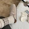 Fair Isle Retro Color Block Wool Socks - Mid-Calf Warmth for Autumn and Winter