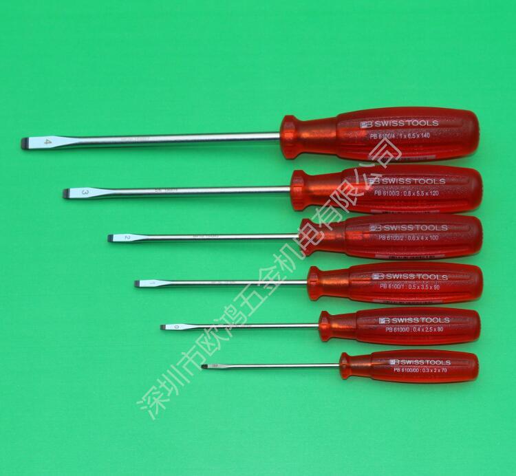 Swiss PB Tools 6100 Slotted Screwdriver Series 00-6