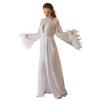 Sleepwear Robe Thin Long Sleeve V Neck Sexy V Neck Thin Women Robe for Party