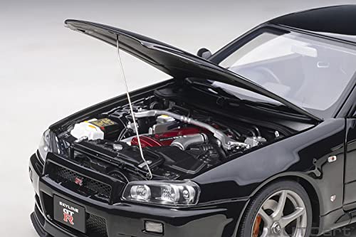 AUTOart 1/18 Scale Nissan Skyline GT-R (R34) V-Spec II Black Pearl Finished Model 77407