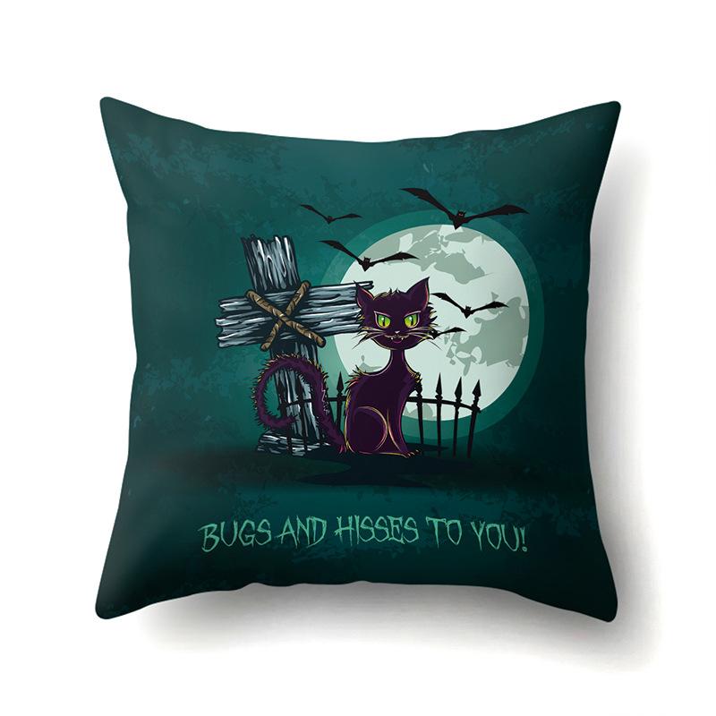 Halloween Pillowcase Car Waist Pillow Pumpkin Sofa Cushion Cover Office Home Living Room Pillowcase