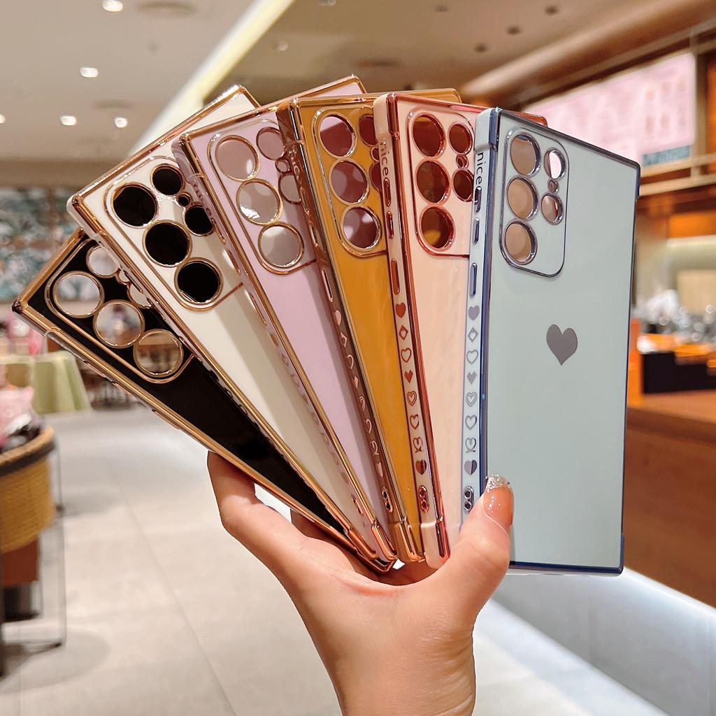 For Samsung S25 Solid Color Silver Heart Pattern Tpu Slim Phone Case Protective