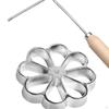 Rosette Iron Set Maker Mold With Handle Waffle Timbale Molds Flower