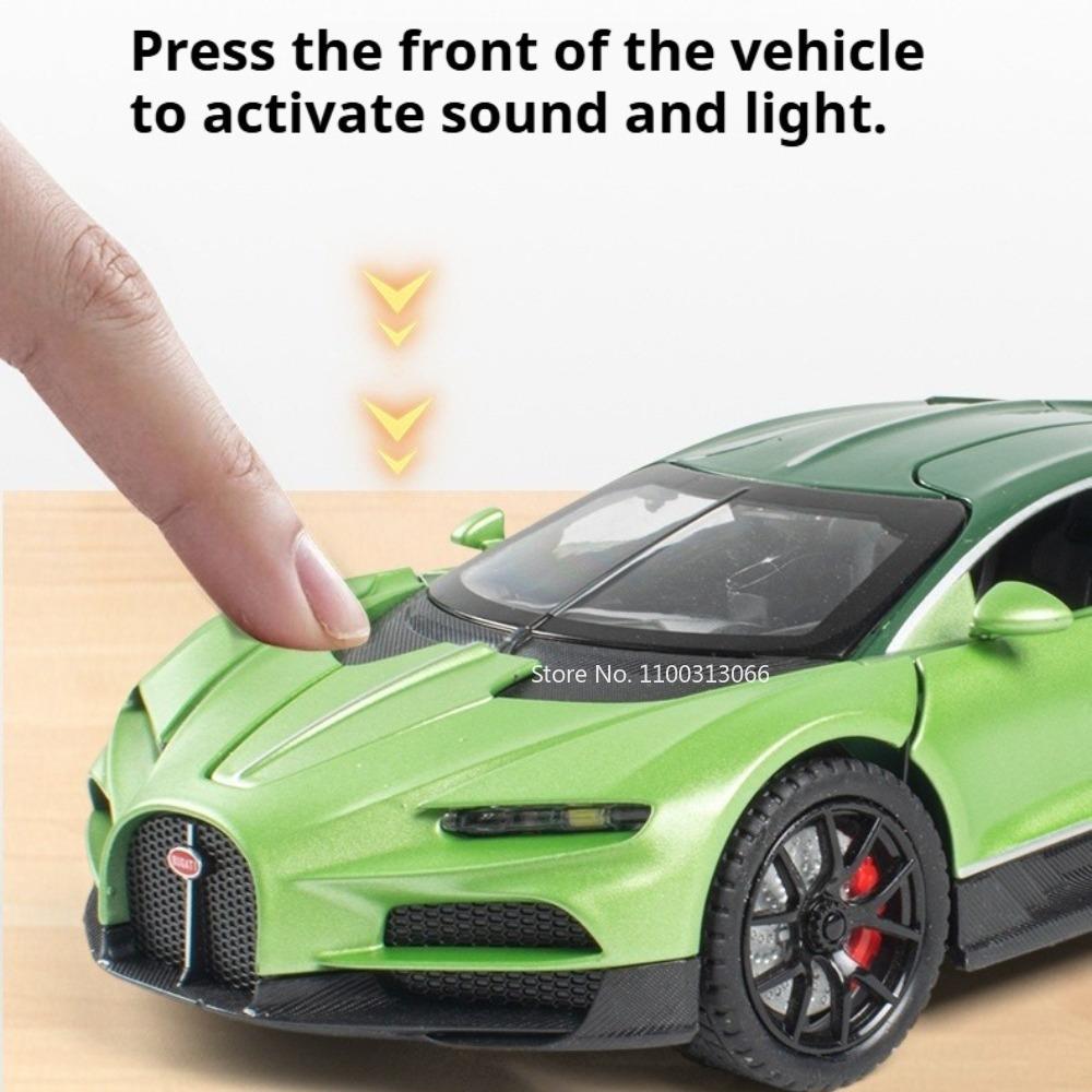 1:24 Scale Tourbillon SLS Toy Cars Models Alloy Diecast with Light Music Pull Back Miniature Sports Car Boys Educational Toys