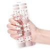 Gel Nail Stickers Full Cover Self Adhesive French Nail Strips Christmas Style Nail Wraps for DIY Manicure Home or Salon