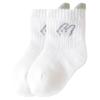 1 Pair Breathable Mesh School Socks for Girls Elastic Cartoon Pattern Hosiery Soft Fabric Solid Color Ankle Socks