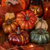 2 SZT. Sztuczne Dynie Realistyczna Symulacja Mieszane Dynie Sztuczne Dynie na Festiwal Halloween Święto Dziękczynienia Jesienne Żniwa Dekoracja Domu Halloween
