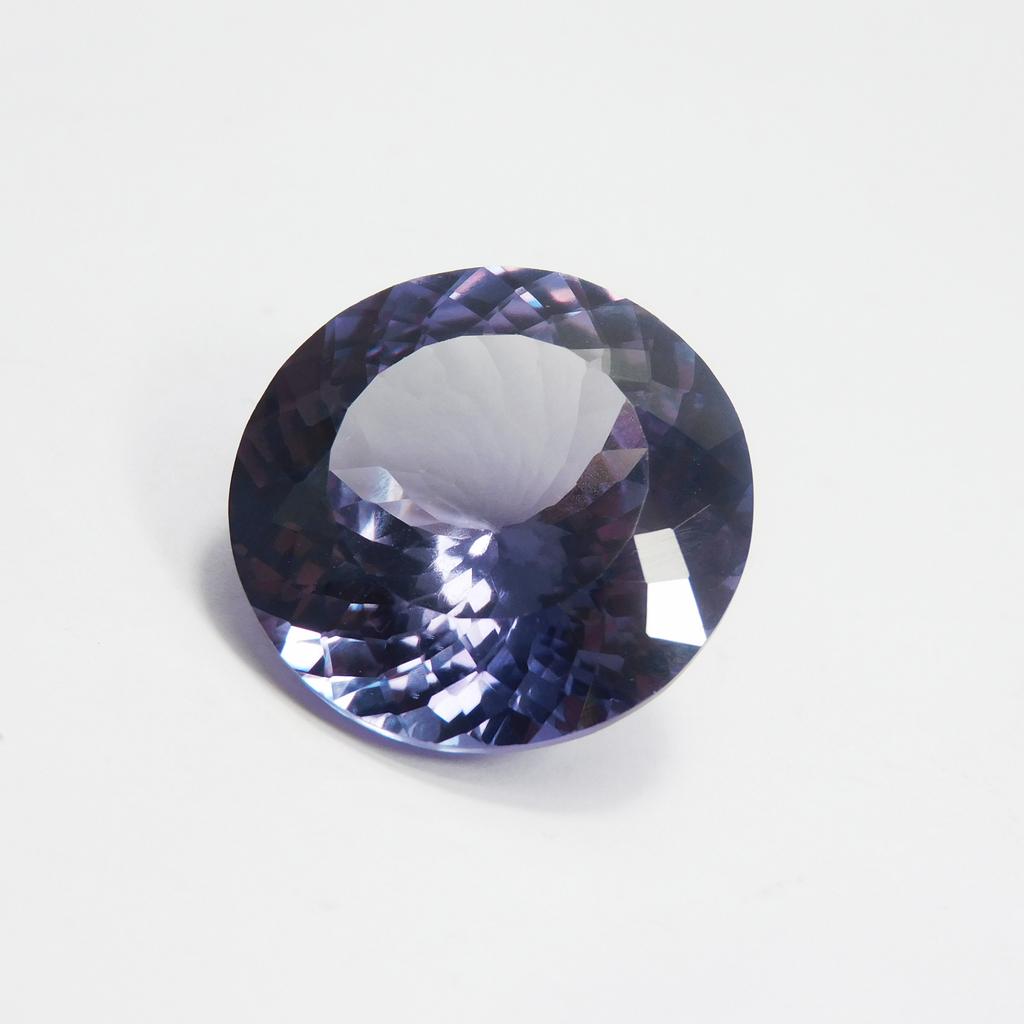 Natural Color Change Alexandrite Loose Gemstone Round Cut 34.55 Ct for Jewelry Making and Crafts
